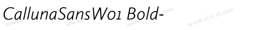 CallunaSansW01 Bold字体转换 CallunaSansW01 Bold字体转换